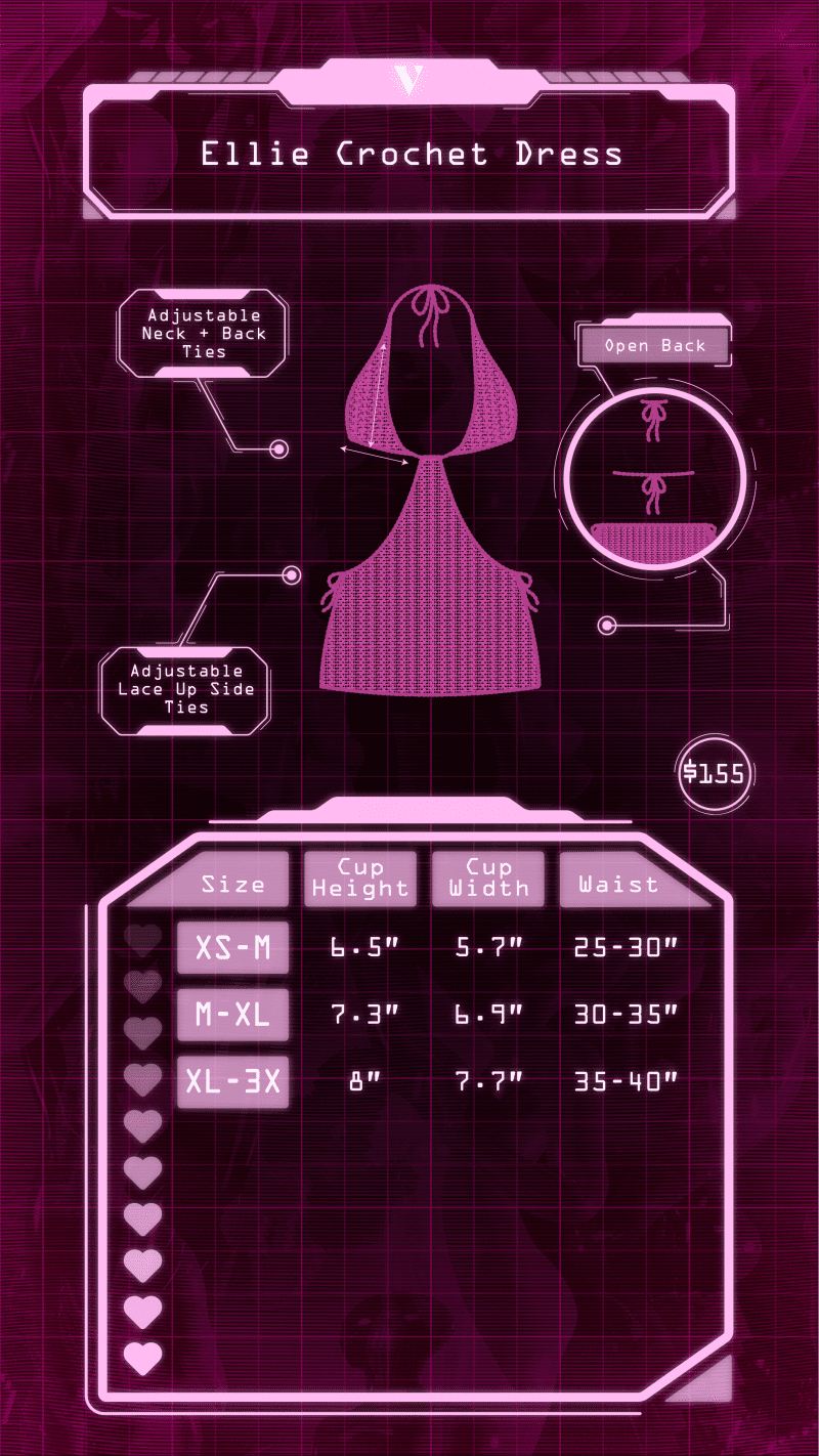 Game Over Size Charts Ellie